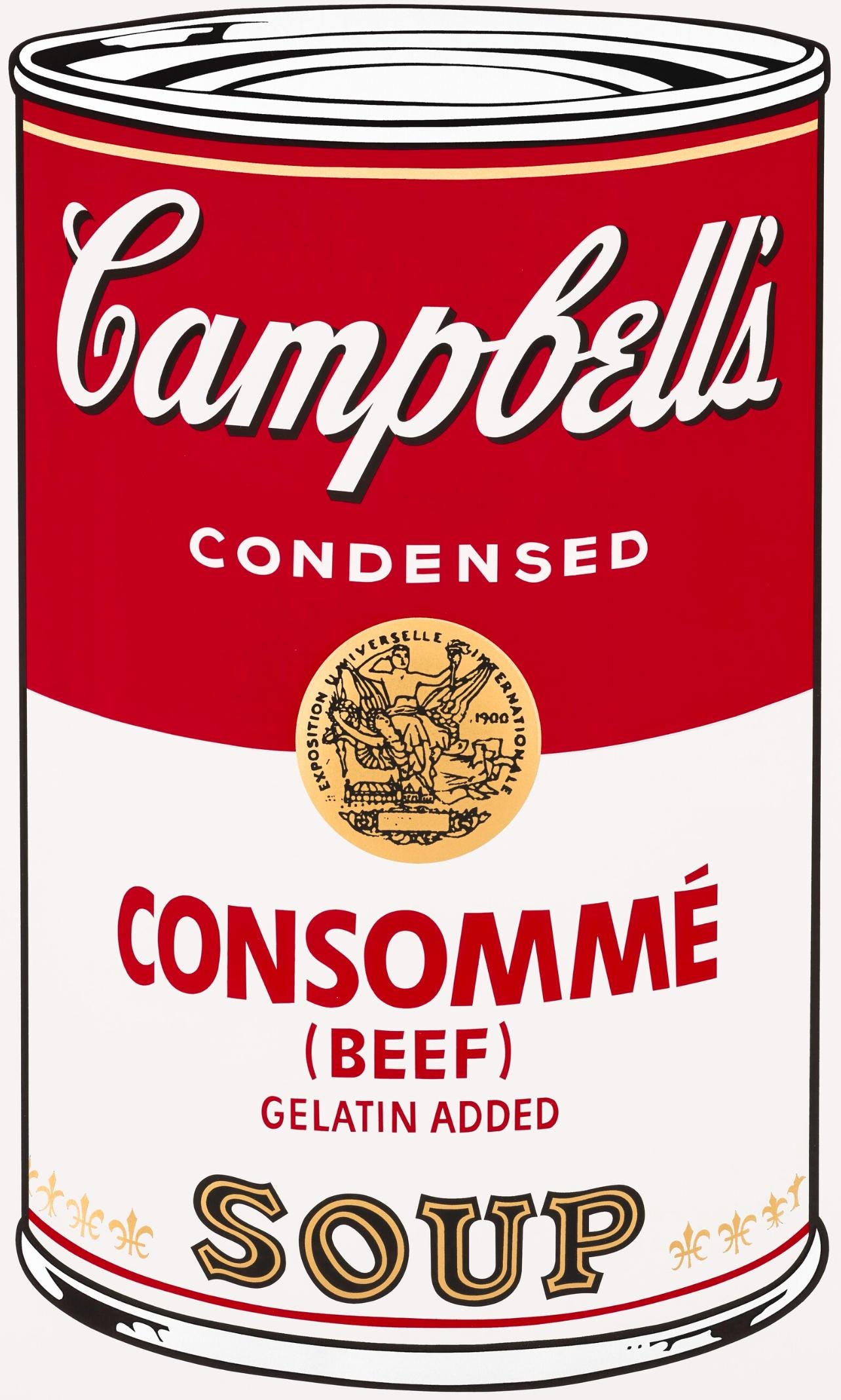 Andy Warhol, Campbells Soup, Consomm, Official Edition, Sunday B. Morning, Silkscreen