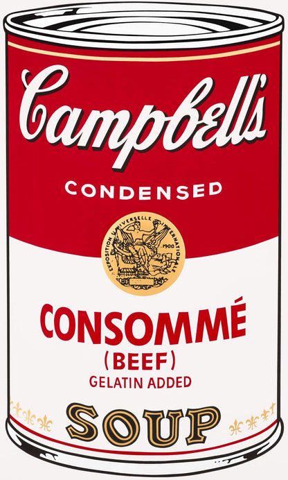 Andy Warhol, Campbells Soup, Consomm, Official Edition, Sunday B. Morning, Silkscreen