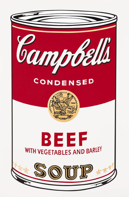 Andy Warhol, Campbells Soup, Beef, Official Edition, Sunday B. Morning, Silkscreen