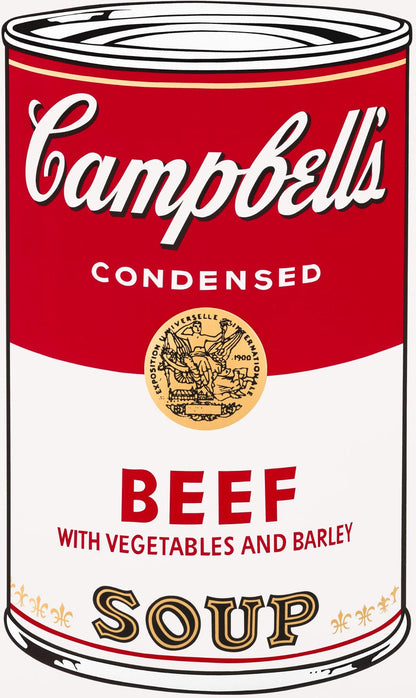 Andy Warhol, Campbells Soup, Beef, Official Edition, Sunday B. Morning, Silkscreen
