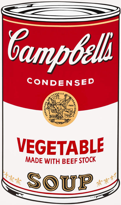 Andy Warhol, Campbells Soup, Vegetable, Official Edition, Sunday B. Morning, Silkscreen