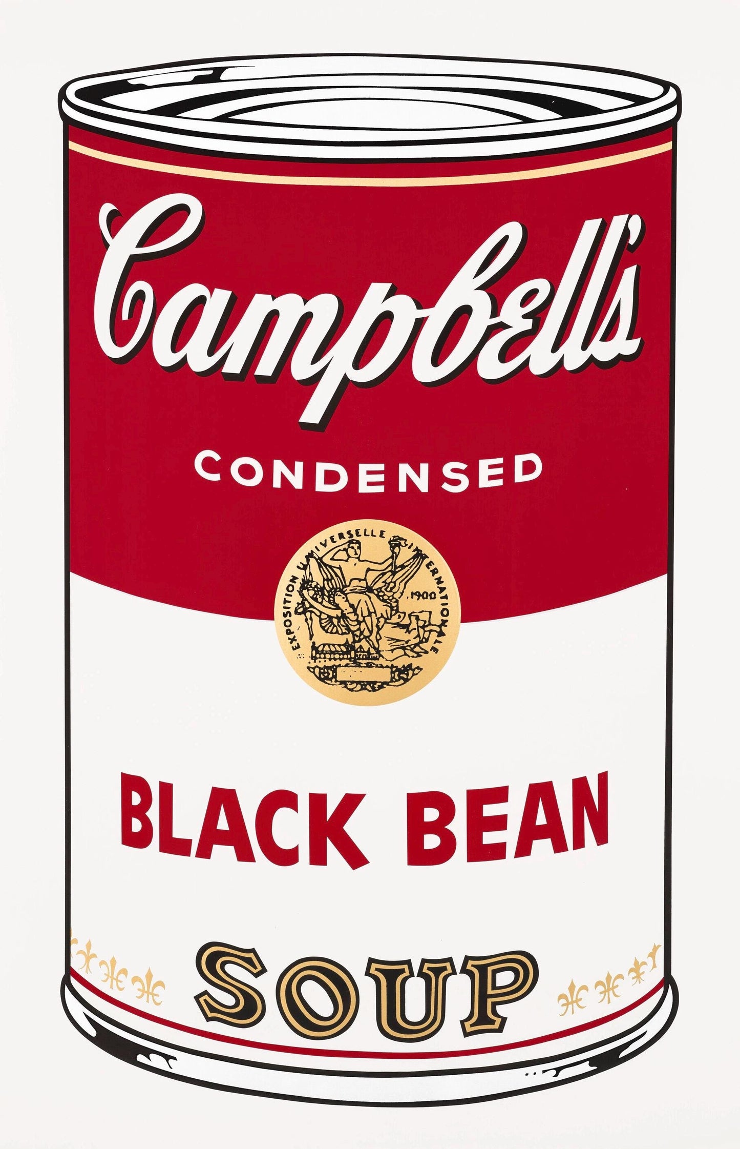Andy Warhol, Campbells Soup, Black Bean, Official Edition, Sunday B. Morning, Silkscreen