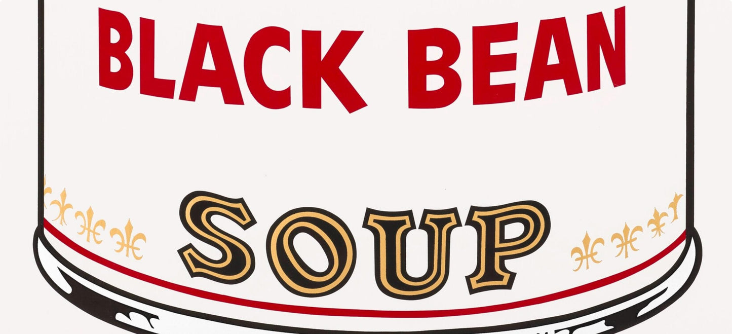 Andy Warhol, Campbells Soup, Black Bean, Official Edition, Sunday B. Morning, Silkscreen