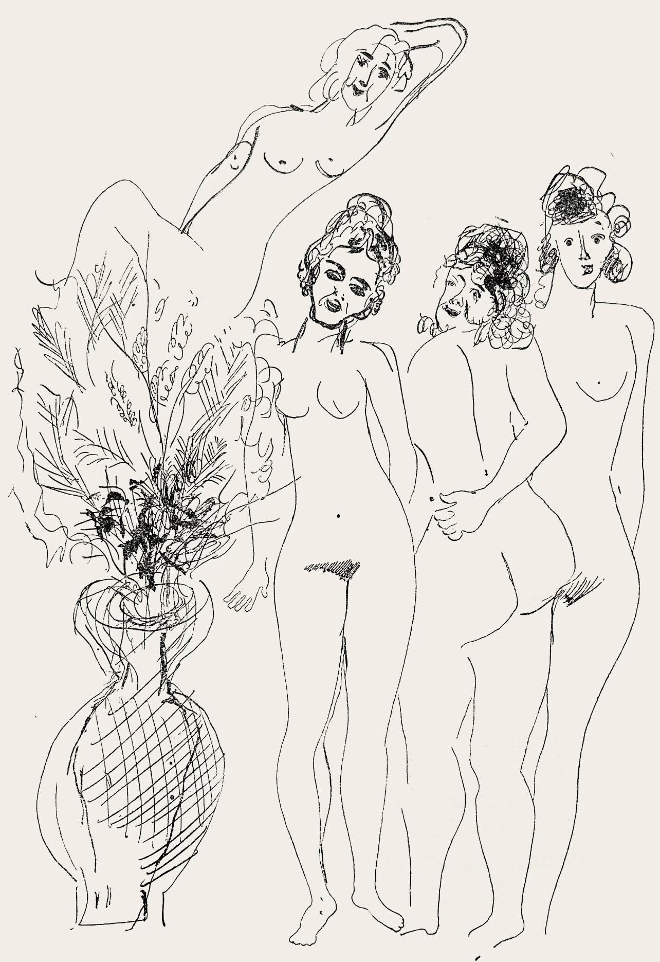 Marc Chagall, Composition, Suite Provinciale Avec 92 Dessins Indits De Marc Chagall, Lithograph