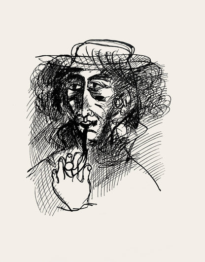 Marc Chagall, Composition, Suite Provinciale Avec 92 Dessins Indits De Marc Chagall, Lithograph