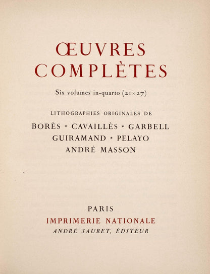 Andr Masson, Composition, Uvres Compltes D'Albert Camus, Lithograph