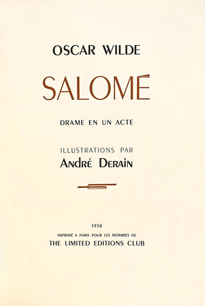 Andr Derain, Composition, Salom, Lithograph