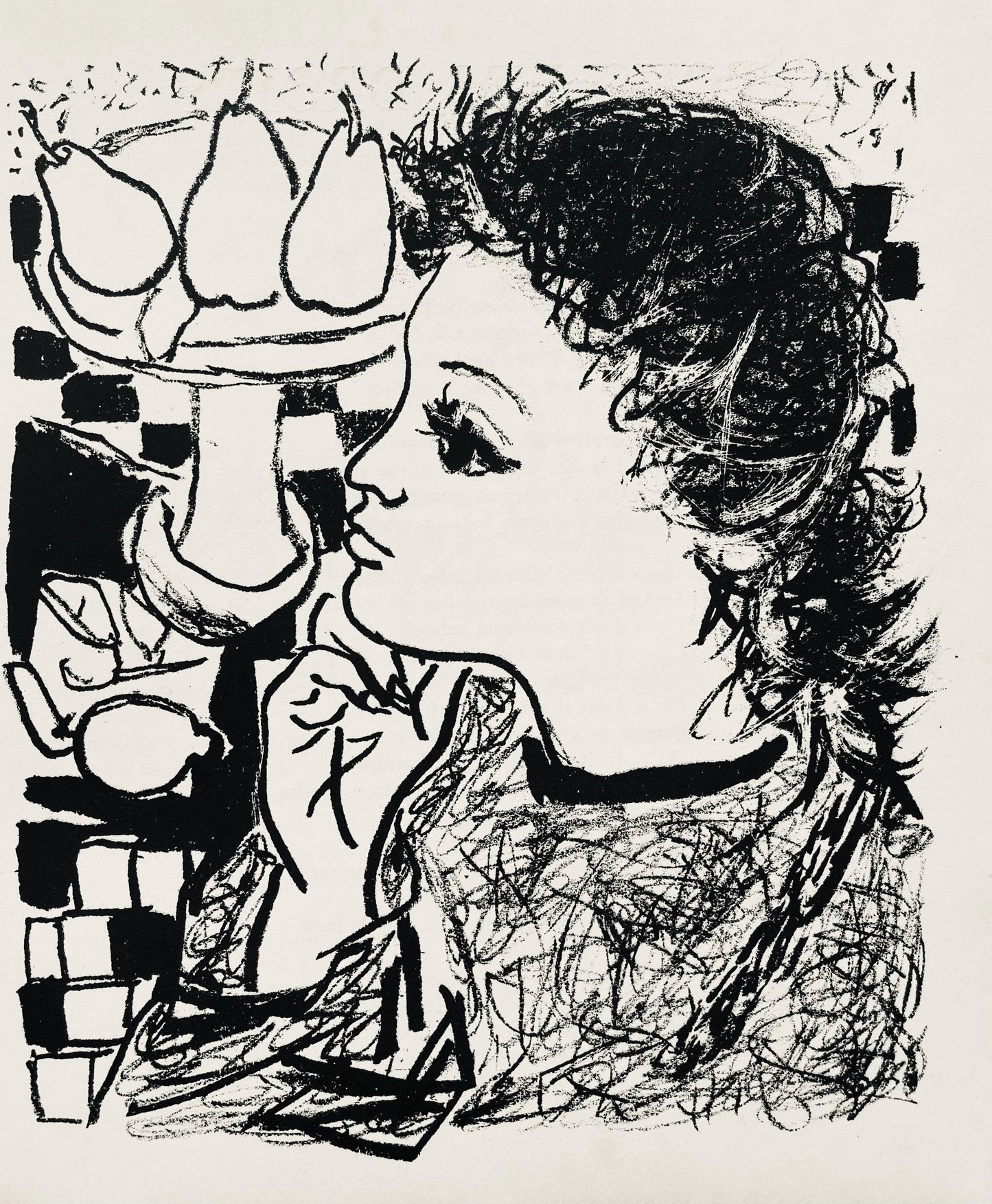 Andr Marchand, Composition, Pierre Feu Provence Noire, Lithograph