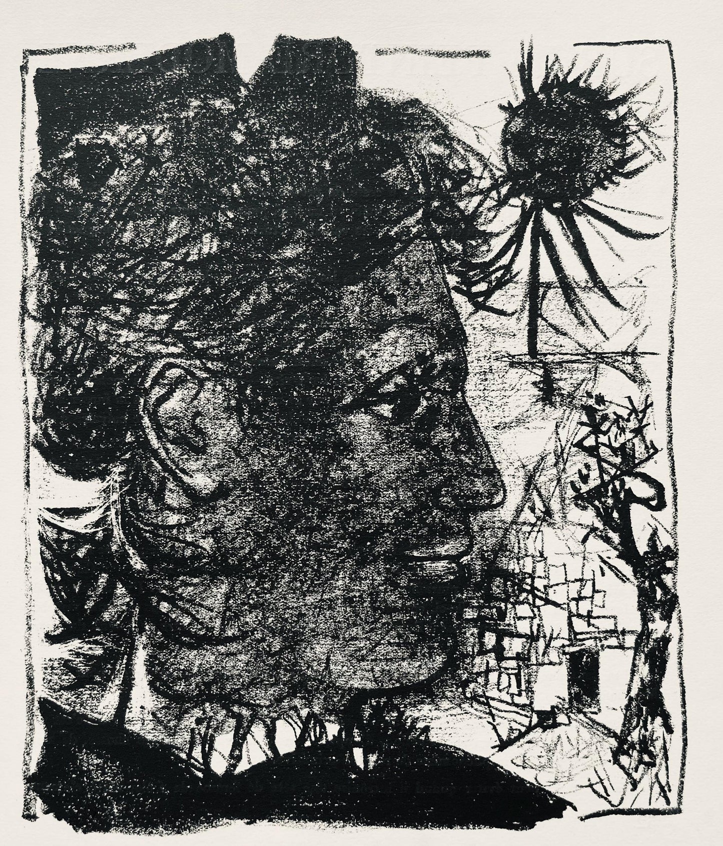 Andr Marchand, Composition, Pierre Feu Provence Noire, Lithograph