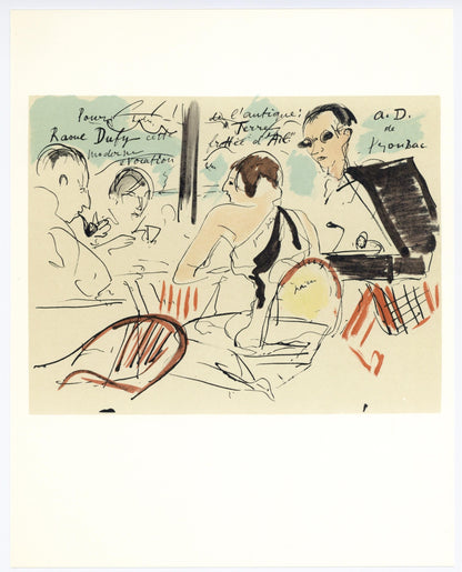 Andr Dunoyer De Segonzac, Composition, Lettre Mon Peintre Raoul Dufy, Lithograph