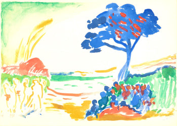 Andr Derain, Paysage De L'Arbre Bleu, Douze Contemporains, Lithograph