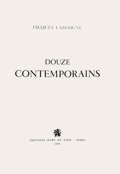 Amedeo Modigliani, Portrait, Douze Contemporains, Lithograph