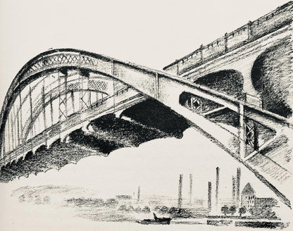 Robert Delaunay, Le Pont Arien (Habasque 720-728), Allo! Paris!, Lithograph