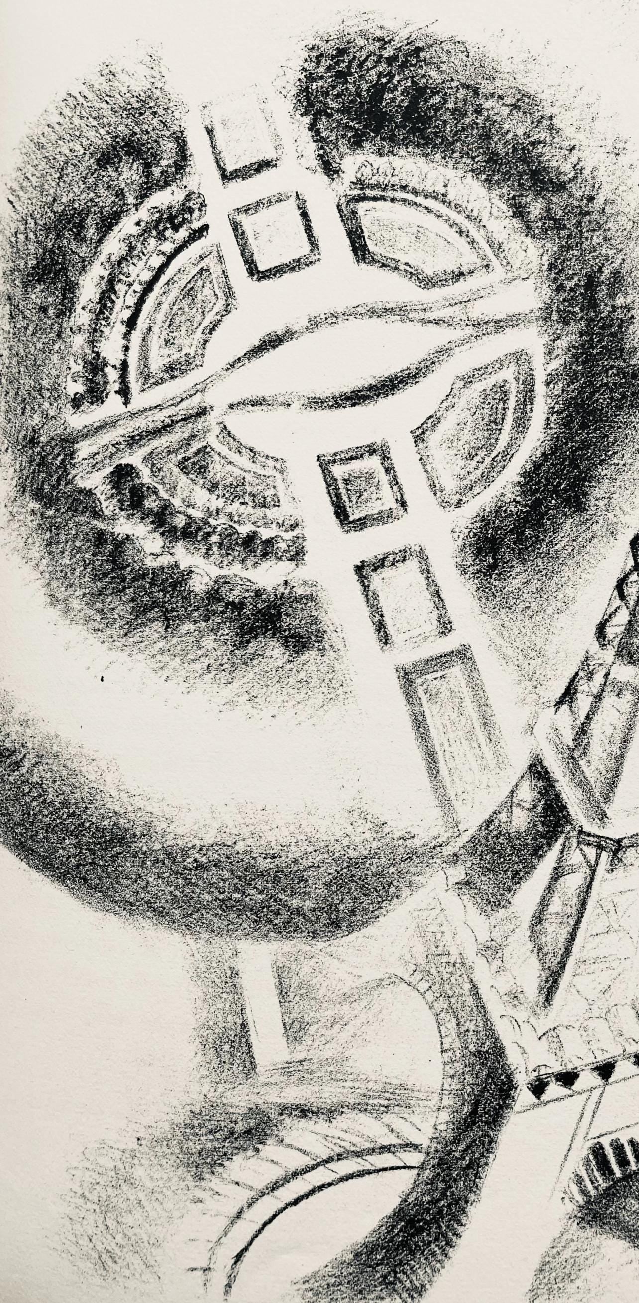 Robert Delaunay, La Tour et le Champ de Mars (Habasque 720-728), Allo! Paris!, Lithograph