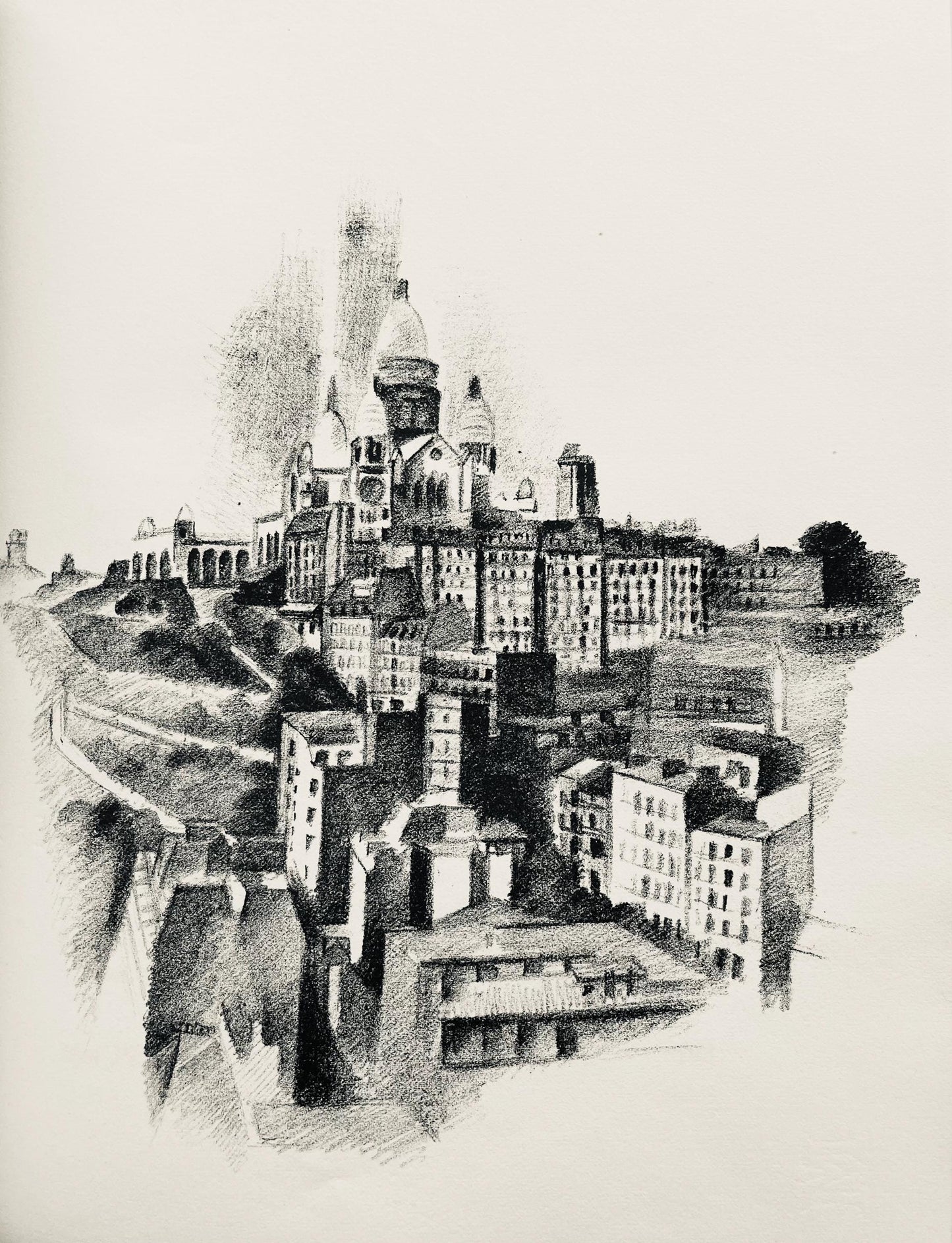 Robert Delaunay, La Butte Montmartre Et Le Sacre-Cur (Habasque 720-728), Allo! Paris!, Lithograph