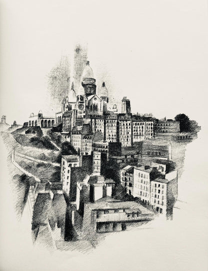 Robert Delaunay, La Butte Montmartre Et Le Sacre-Cur (Habasque 720-728), Allo! Paris!, Lithograph