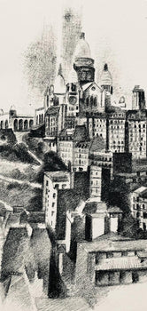 Robert Delaunay, La Butte Montmartre Et Le Sacre-Cur (Habasque 720-728), Allo! Paris!, Lithograph