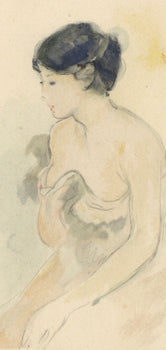 Berthe Morisot, La Jeune Femme Dcollete, Berthe Morisot Seize Aquarelles, Lithograph