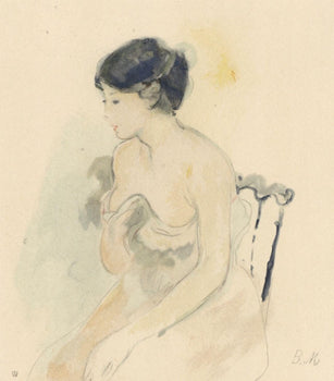 Berthe Morisot, La Jeune Femme Dcollete, Berthe Morisot Seize Aquarelles, Lithograph