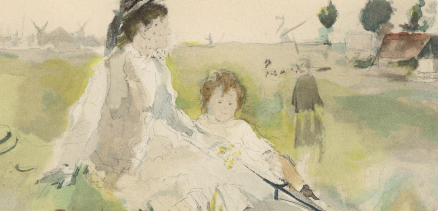 Berthe Morisot, Jeune Femme Et Enfant Dans L'Herbe (Mme Gobillard Et Sa Fille), Berthe Morisot