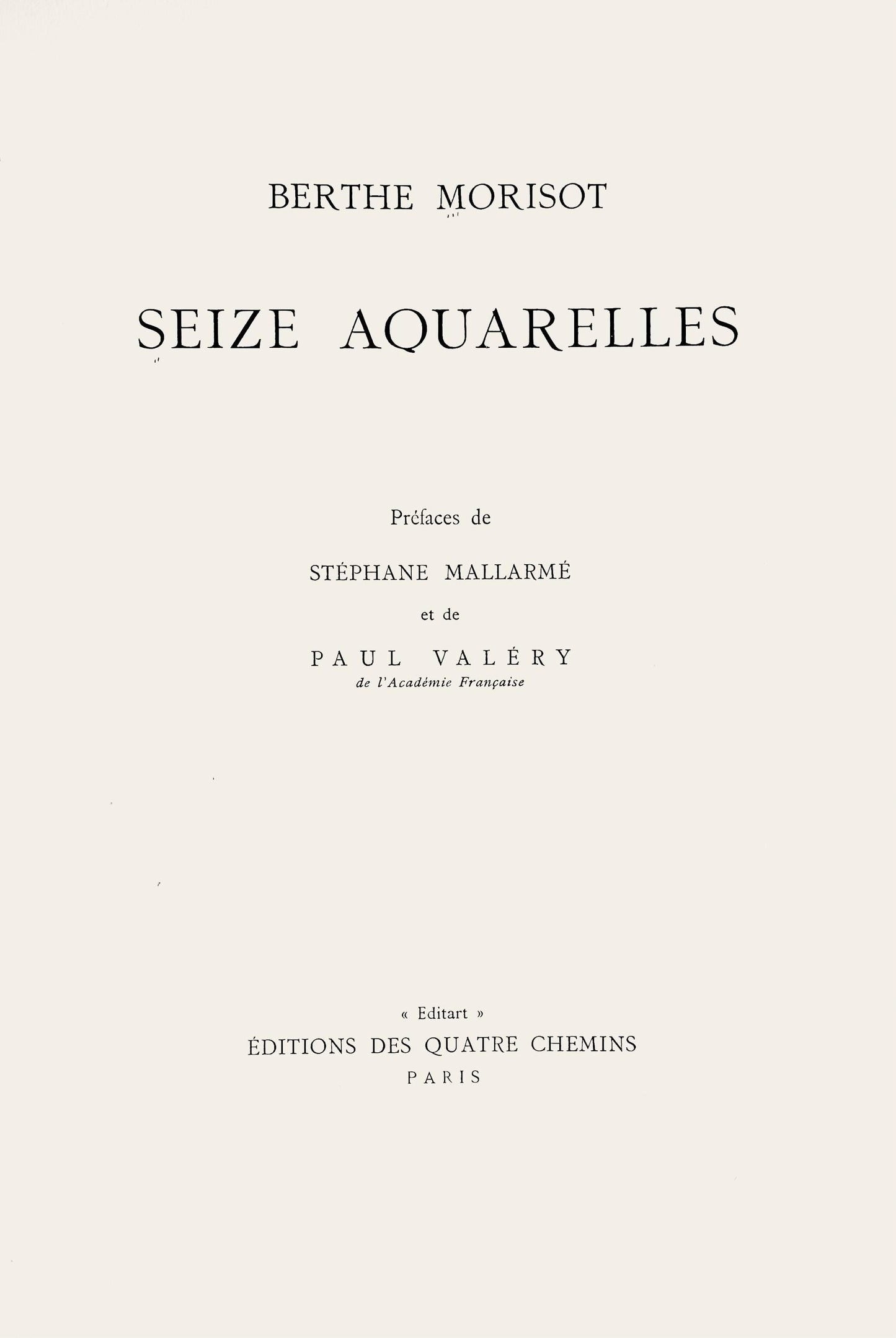 Berthe Morisot, Montagne Du Chteau Nice Vu De Cimise, Berthe Morisot Seize Aquarelles, Lithograph
