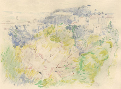 Berthe Morisot, Montagne Du Chteau Nice Vu De Cimise, Berthe Morisot Seize Aquarelles, Lithograph