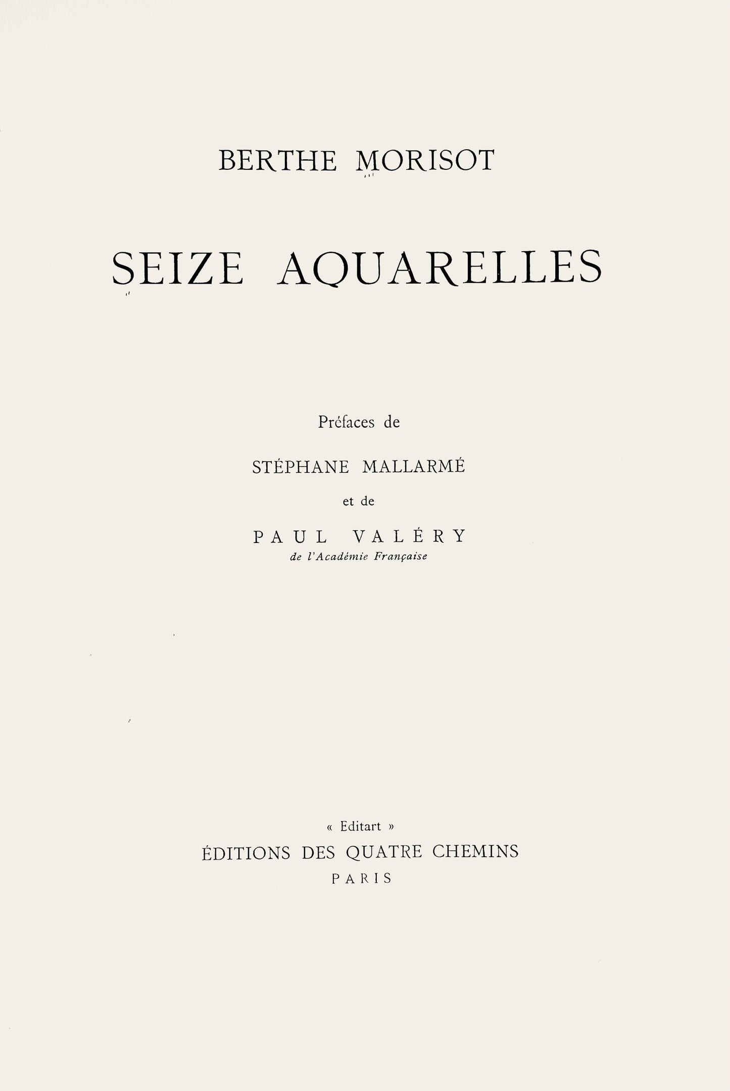 Berthe Morisot, Bibi Dans Sa Voiture Au Bois, Berthe Morisot Seize Aquarelles, Lithograph