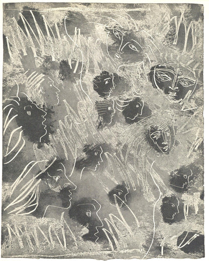 Pablo Picasso, Visages (Bloch 361A-E; Baer 683-688; Cramer 38), La Chvre-Feuille, Engraving And