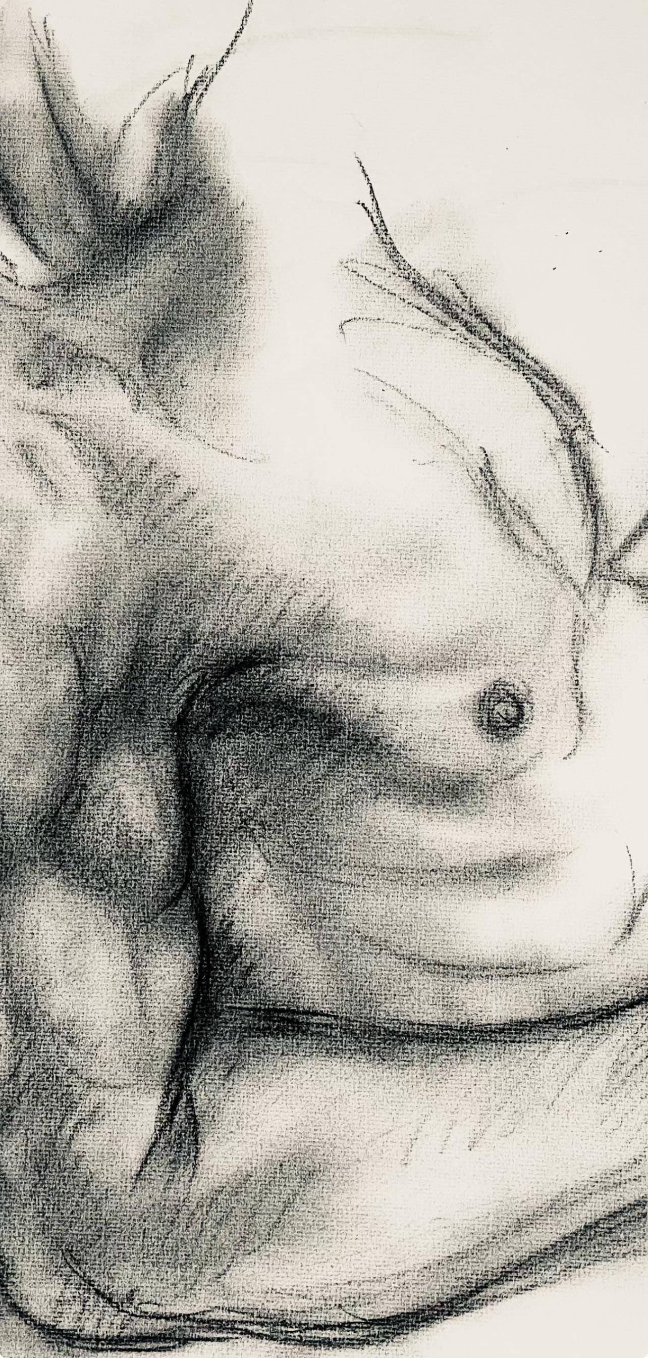 Ian Hornak, Renaissance Male Nude Figure Study, 1963, Original Drawing