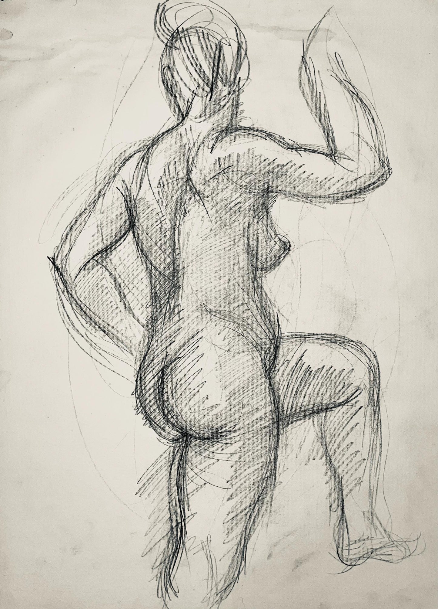 Ian Hornak, Renaissance Female Nude Figure Study, 1963, Original Drawing