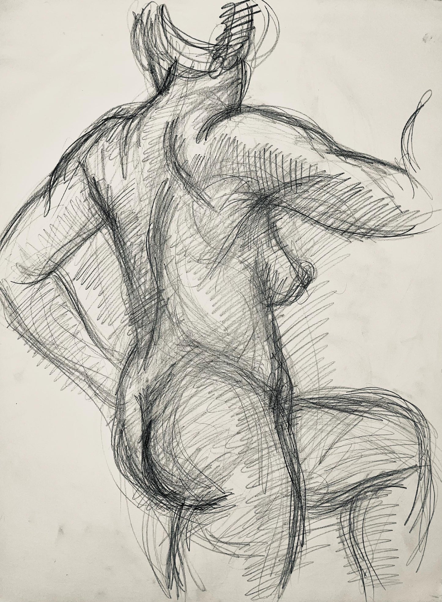 Ian Hornak, Renaissance Female Nude Figure Study, 1963, Original Drawing