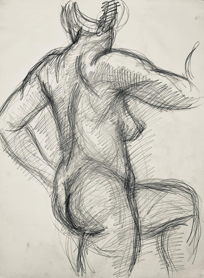 Ian Hornak, Renaissance Female Nude Figure Study, 1963, Original Drawing