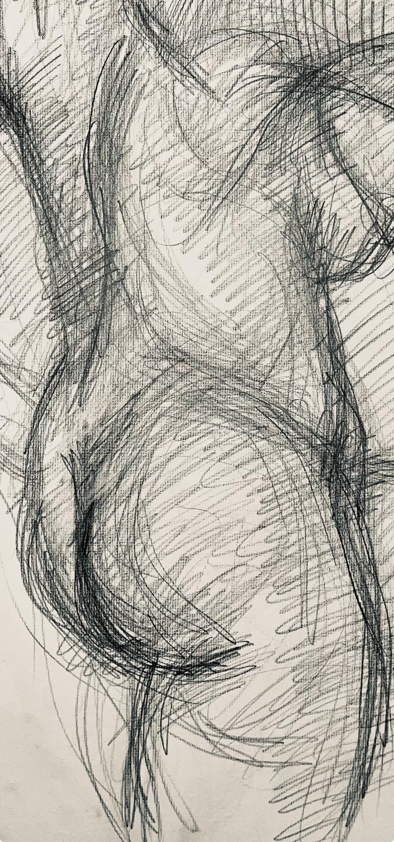 Ian Hornak, Renaissance Female Nude Figure Study, 1963, Original Drawing