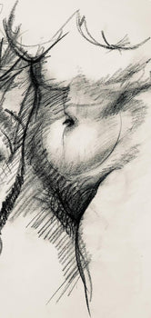 Ian Hornak, Renaissance Female Nude Figure Study, 1963, Original Drawing
