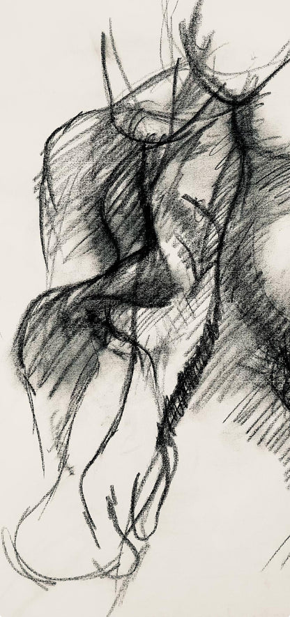 Ian Hornak, Renaissance Female Nude Figure Study, 1963, Original Drawing