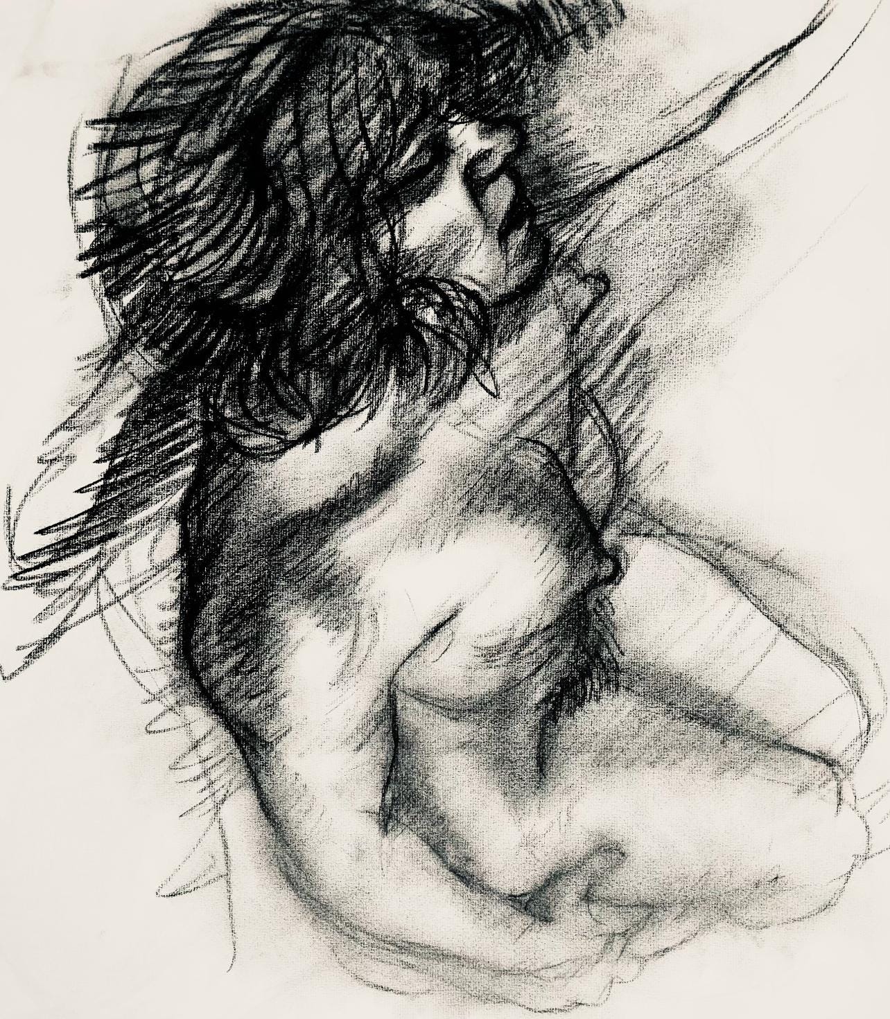 Ian Hornak, Renaissance Female Nude Figure Study, 1963, Original Drawing