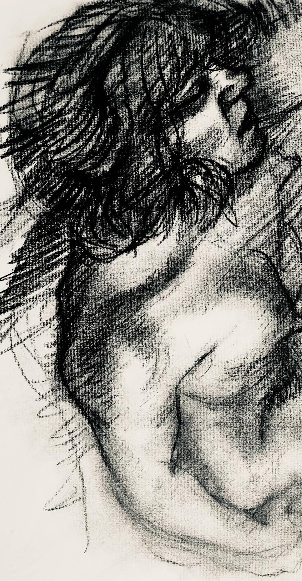 Ian Hornak, Renaissance Female Nude Figure Study, 1963, Original Drawing
