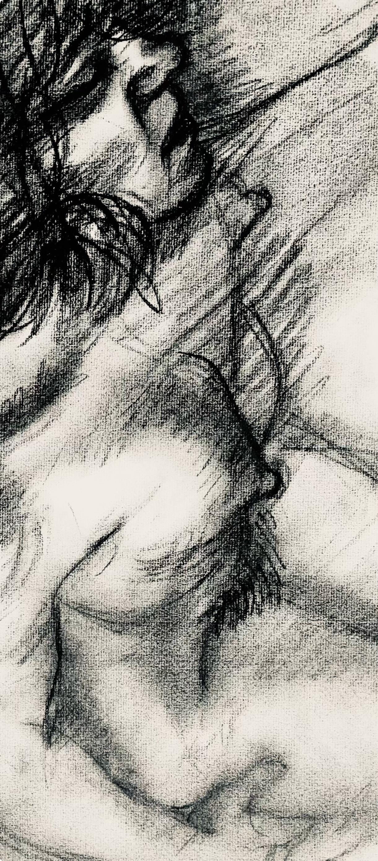 Ian Hornak, Renaissance Female Nude Figure Study, 1963, Original Drawing
