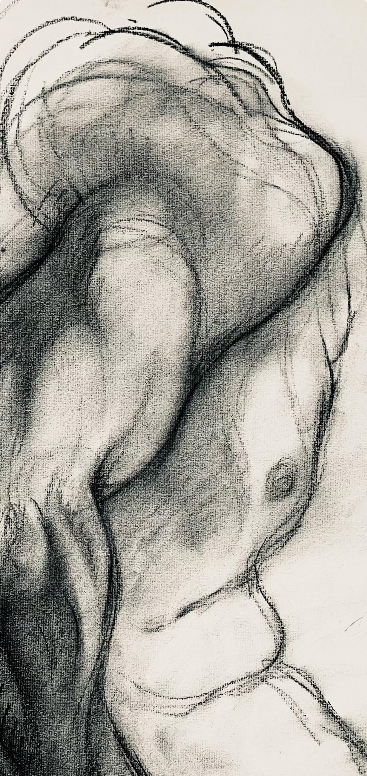 Ian Hornak, Renaissance Male Nude Figure Study, 1963, Original Drawing