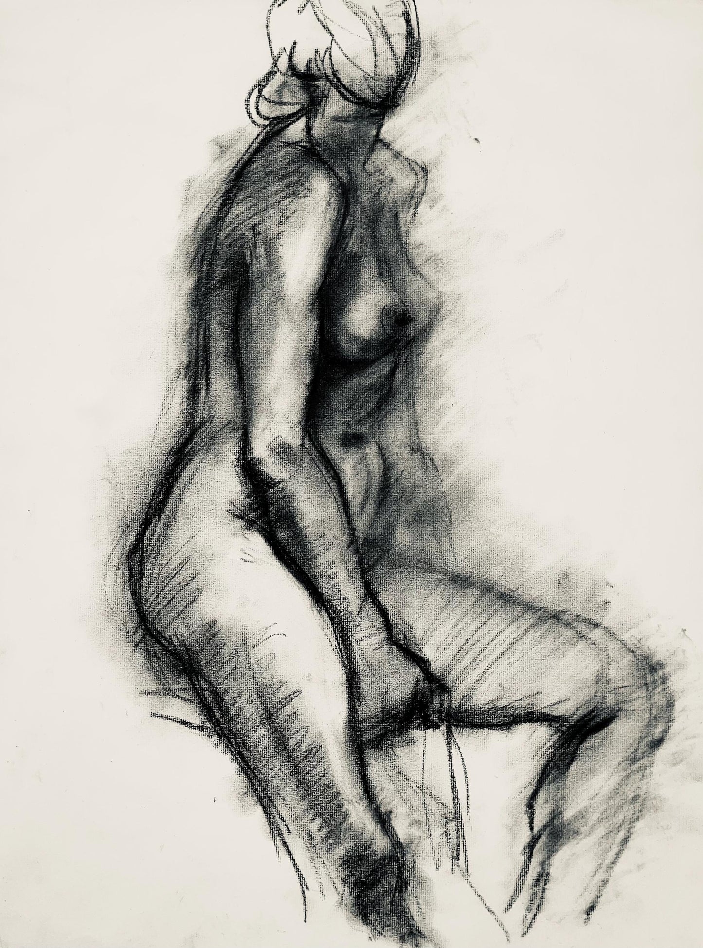 Ian Hornak, Renaissance Female Nude Figure Study, 1963, Original Drawing