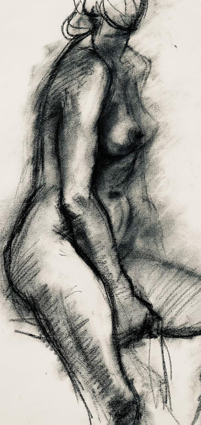 Ian Hornak, Renaissance Female Nude Figure Study, 1963, Original Drawing
