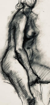 Ian Hornak, Renaissance Female Nude Figure Study, 1963, Original Drawing