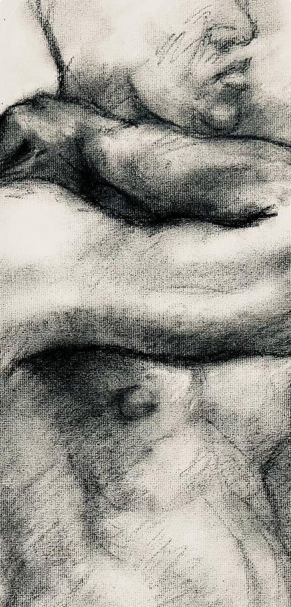 Ian Hornak, Renaissance Male Nude Figure Study, 1963, Original Drawing
