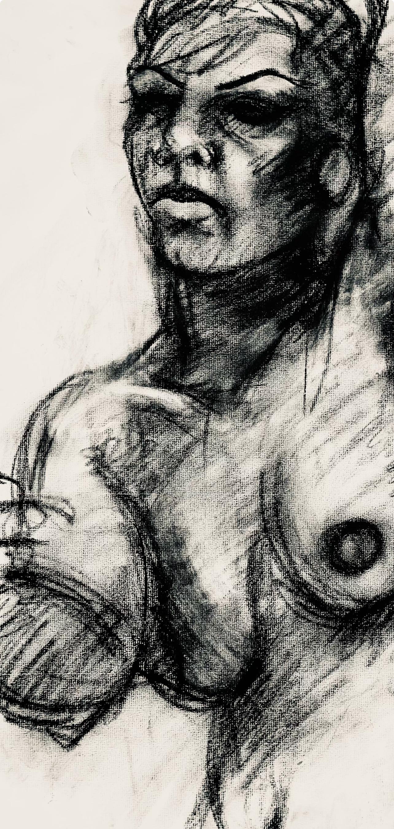 Ian Hornak, Renaissance Female Nude Figure Study, 1963, Original Drawing