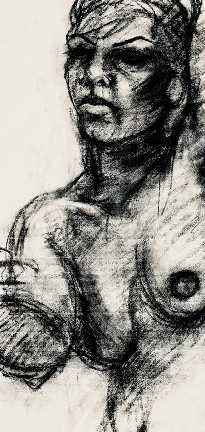 Ian Hornak, Renaissance Female Nude Figure Study, 1963, Original Drawing