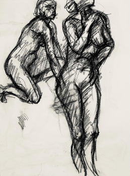 Ian Hornak, Renaissance Female Nude Figure Study, 1963, Original Drawing