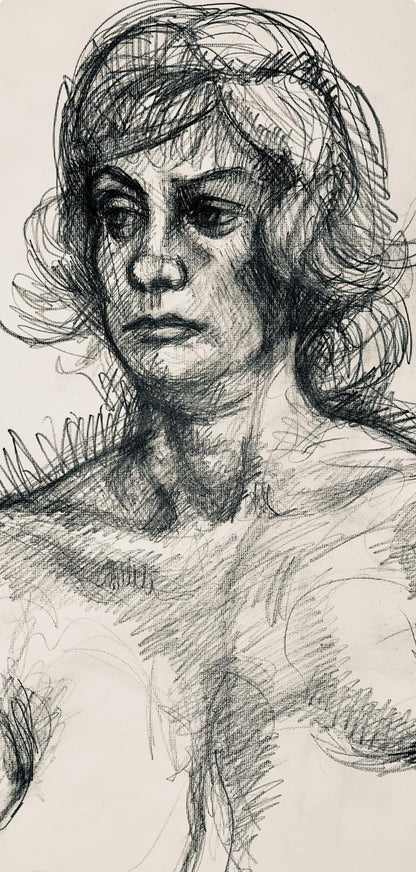 Ian Hornak, Renaissance Female Nude Figure Study, 1963, Original Drawing