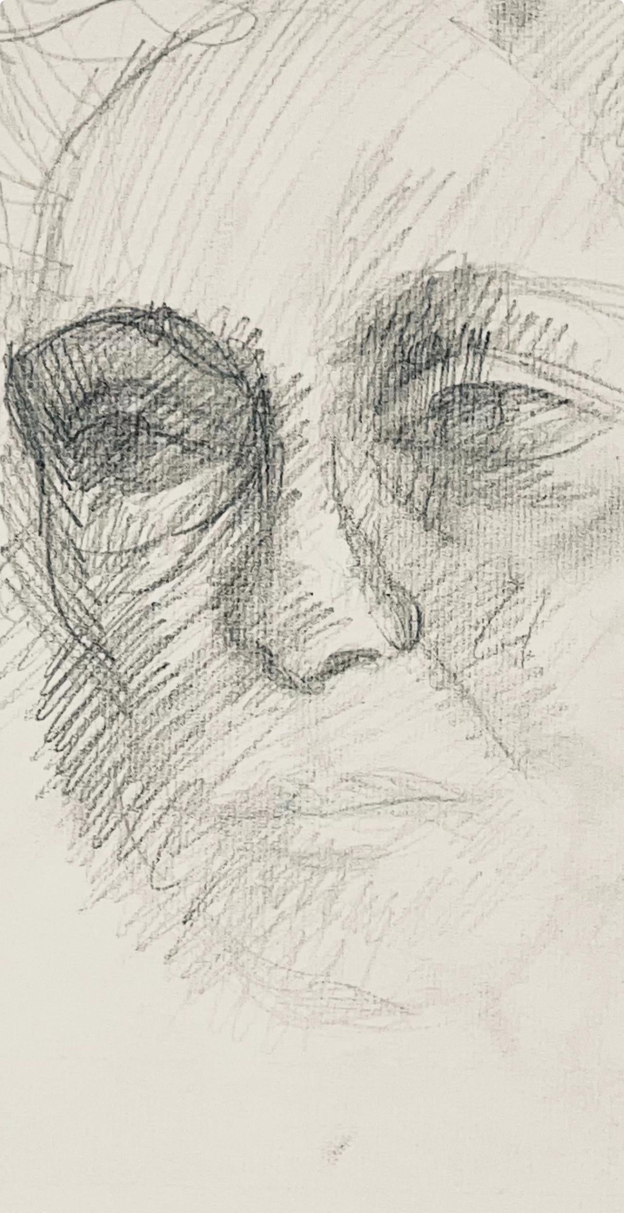 Ian Hornak, Renaissance Female Nude Figure Study, 1963, Original Drawing