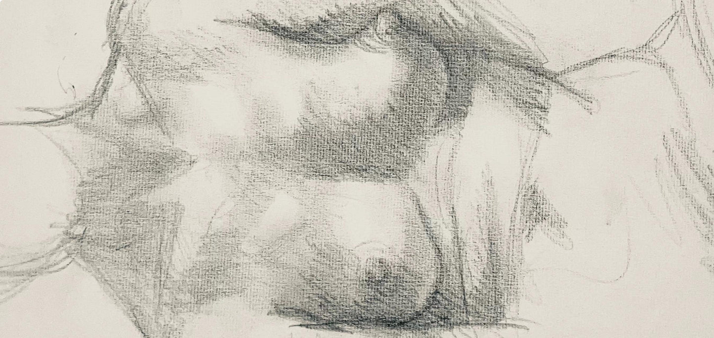Ian Hornak, Renaissance Female Nude Figure Study, 1963, Original Drawing