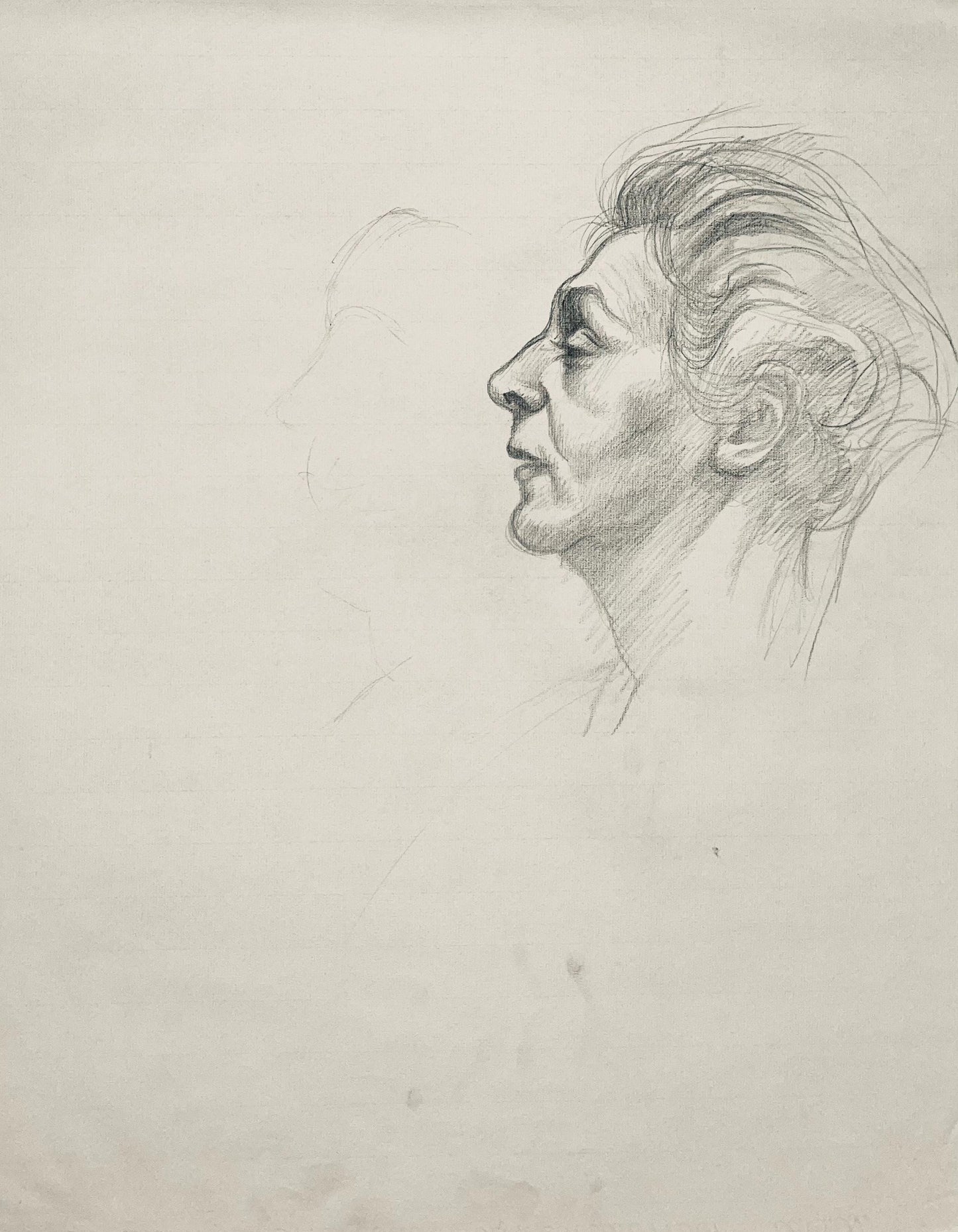 Ian Hornak, Renaissance Male Nude Figure Study, 1963, Original Drawing